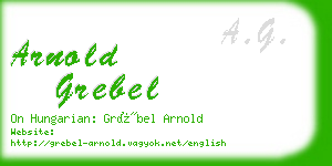arnold grebel business card